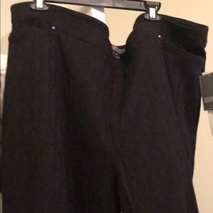 Black Dress Pants with Textured Pattern